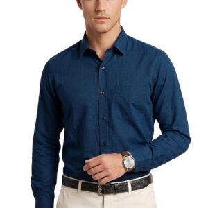 Peter England Men's Everday Regular Fit Solid Shirt